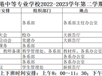 江苏省张家港中等专业学校2022-2023学年第二学期备课班安排
