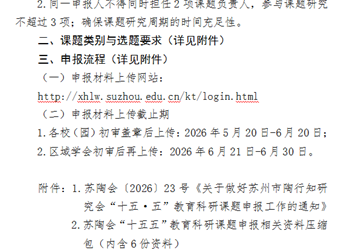 关于转发苏州市陶行知研究会《关于做好苏州市陶行知研究 会“十五·五”教育科研课题申报工作的通知》的通知